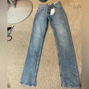 Zara jeans, new with tags, cut styled bottom